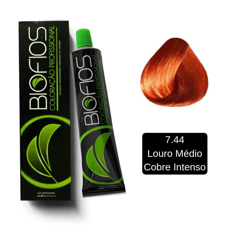 Biofios Profissional Hair Color Biofios Profissional 7.44 Medium Blond Copper Permanent 60g