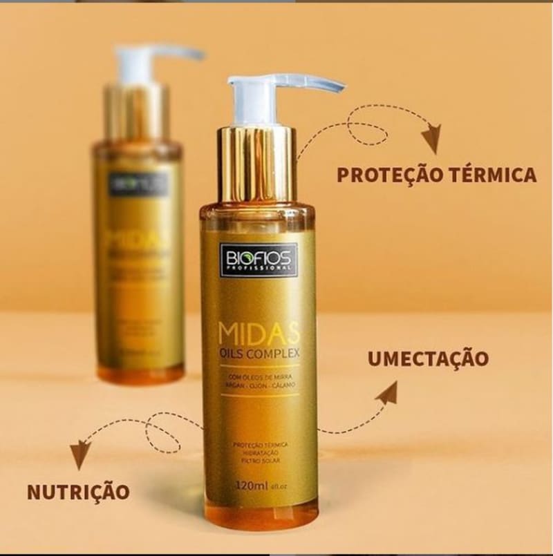Biofios Profissional Hair Styling Products Biofios Profissional Midas Oils Complex- Thermal Protector Finisher 120ml