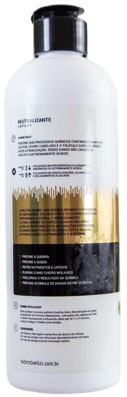 Borabella Brazilian Keratin Treatment Neutra Quimic Neutralizing pH and Eliminates Chemical Smell 500ml - Borabella