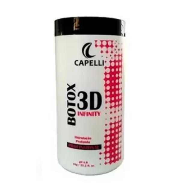 Capelli Brazilian Keratin Treatment Anti Frizz Botox 3D Infinity Hair Deep Moisturizing Volume Reducer 1KG - Capelli