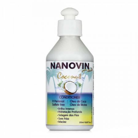 Tratamiento Capilar Acondicionador Natural de Aceite de Ricino y Coco 250ml - Nanovin
