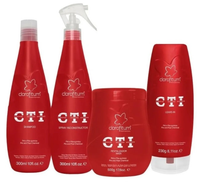 Clorofitum Hair Care Kits CIT Intensive Reconstruction Regeneration Hair Treatment Kit 4 Itens - Clorofitum