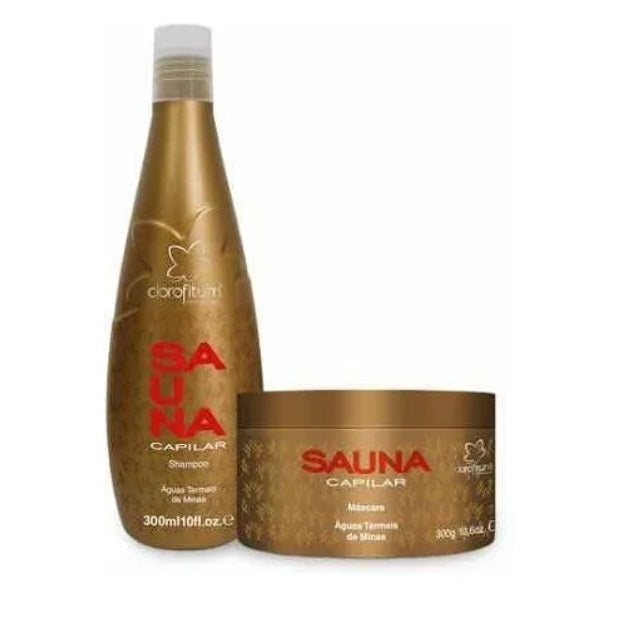 Clorofitum Hair Care Kits Sauna Thermal Water Nourishing Keratin Protection Growth Kit 2x300 - Clorofitum