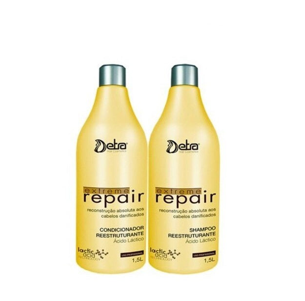Detra Hair Hair Care Kits Extreme Repair Damaged Hair Nourishing Restructuring Repair Treatment Kit 2x1.5L - Detra Hair