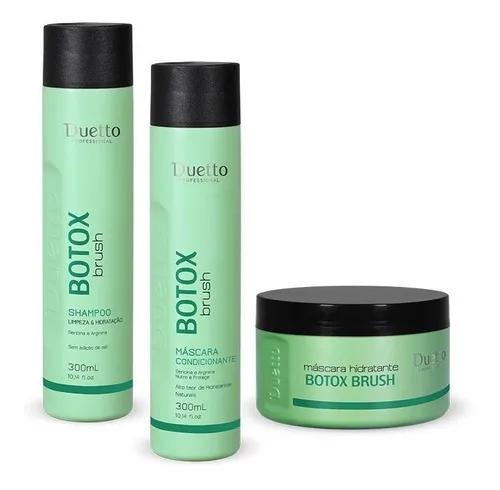 Duetto Home Care Kit Shampoo + Conditioner + Mask Botox Brush Duetto