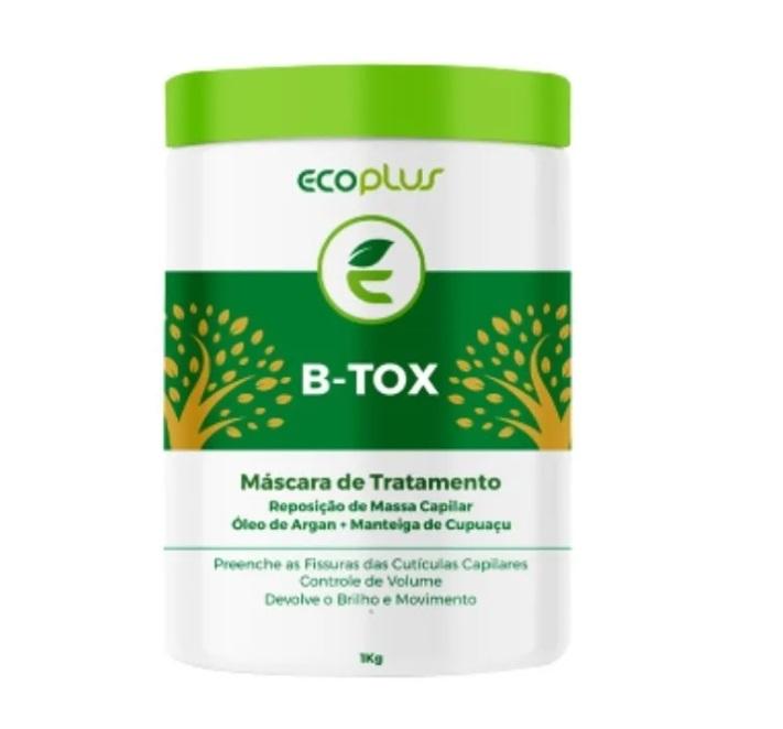 Ecoplus Brazilian Keratin Treatment B-tox Hair Mass Replenisher Argan Cupuaçu Butter Treatment Mask 1Kg - Ecoplus