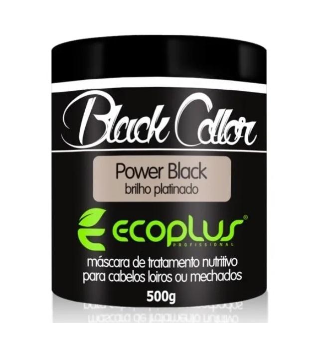 Ecoplus Hair Mask Power Black Collors Gloss Tinting Nourishing Treatment Mask 500g - Ecoplus