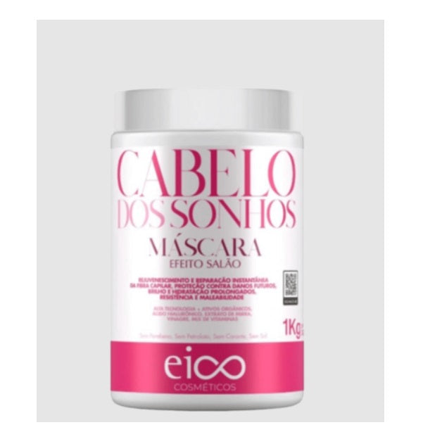 Eico Hair Care Cabelo dos Sonhos Home Care Salon Effect Hair Treatment Mask 1Kg - Eico