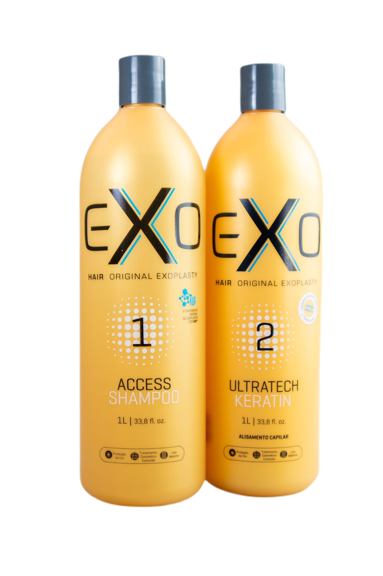 Exo Hair Brazilian Keratin Treatment Ultratech Keratin Brazilian Exoplasty kit 2 x 1Lt - Exo Hair Professional