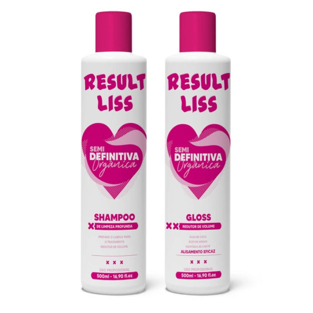 Fio Perfeitto Hair Straighteners Result Liss Progressive Semi Definitive Organic Sealing Kit 2x500ml - Fio Perfeitto