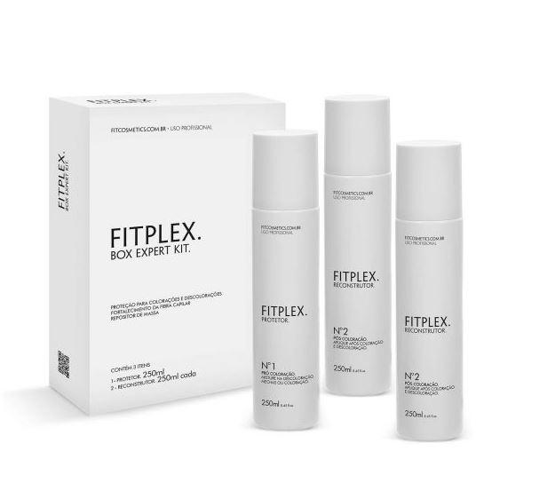 Fit Cosmetics Brazilian Keratin Treatment Discoloration Coloring Protection Fit Plex Green Apple Kit 3x250 - Fit Cosmetics