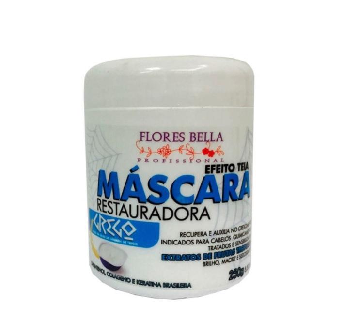 Flores Bella Hair Mask Restore Grego Yogurt Web Effect Anti Frizz Smoothing Mask 250g - Flores Bella