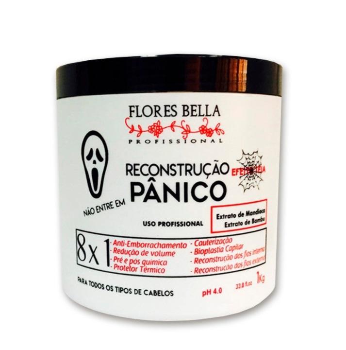 Flores Bella Pânico Panic Reconstruction 8x1 Treatment Bamboo Cassava Mask 1Kg - Flores Bella