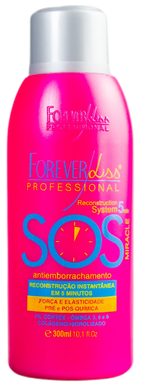 Forever Liss Brazilian Hair Treatment SOS Professional Miracle Reconstruction System 5minutes 300ml - Forever Liss