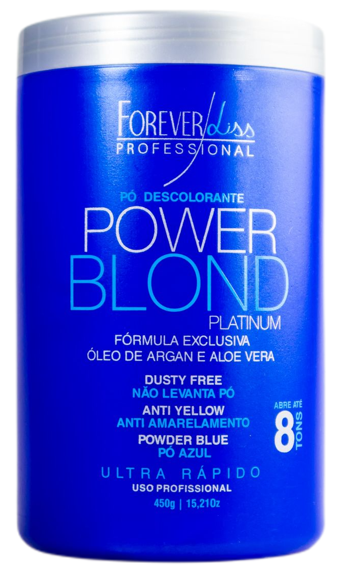 Forever Liss Brazilian Keratin Treatment Power Blond Platinum Anti Yellow Ultra Fast Bleaching Powder 450g - Forever Liss
