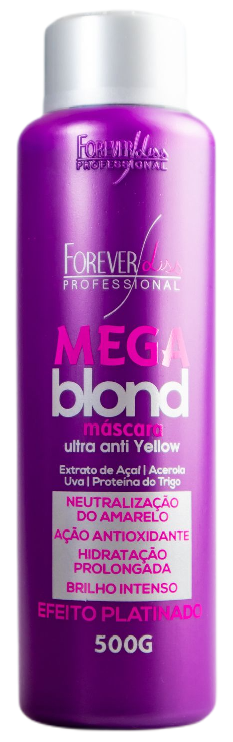 Forever Liss Home Care Mega Blond Ultra Anti Yellow Moisturizing Mask 500ml - Forever Liss