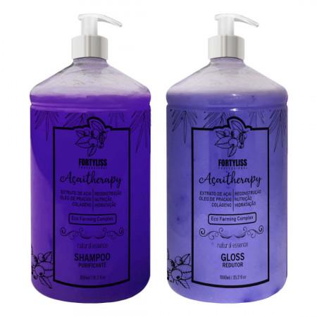 Kit Eco Farming Complex Natural Hair Progressive Açaí Therapy 2x1L - Forty Liss
