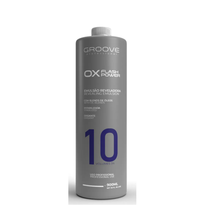 Groove Brazilian Keratin Treatment OX Flash Power Stabilized Oxidant Revealing Emulsion 10 Vol. 900ml - Groove