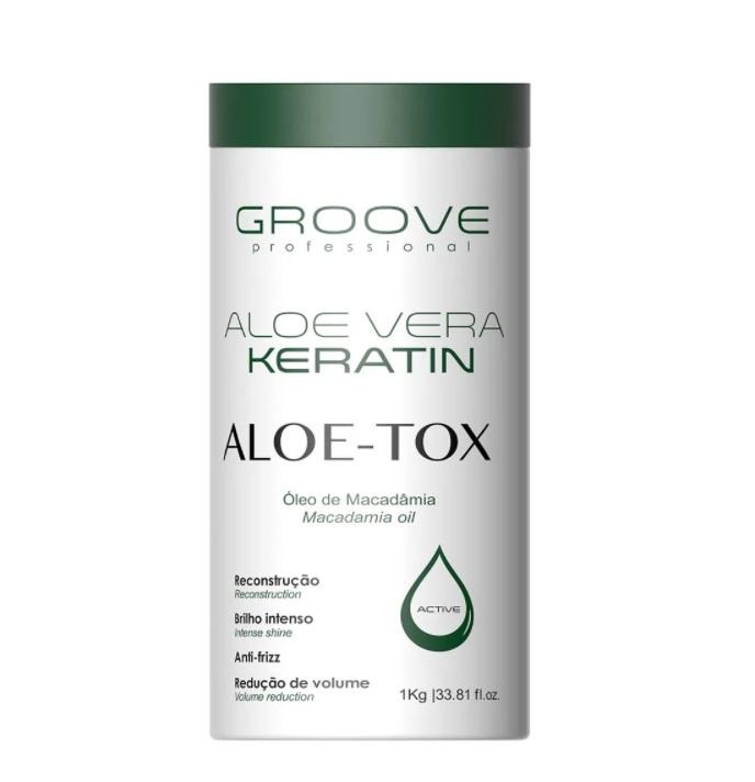 Groove Brazilian Keratin Treatment Professional Keratin Aloe Vera Macadamia Oil Reconstructor Aloe-Tox 1Kg - Groove