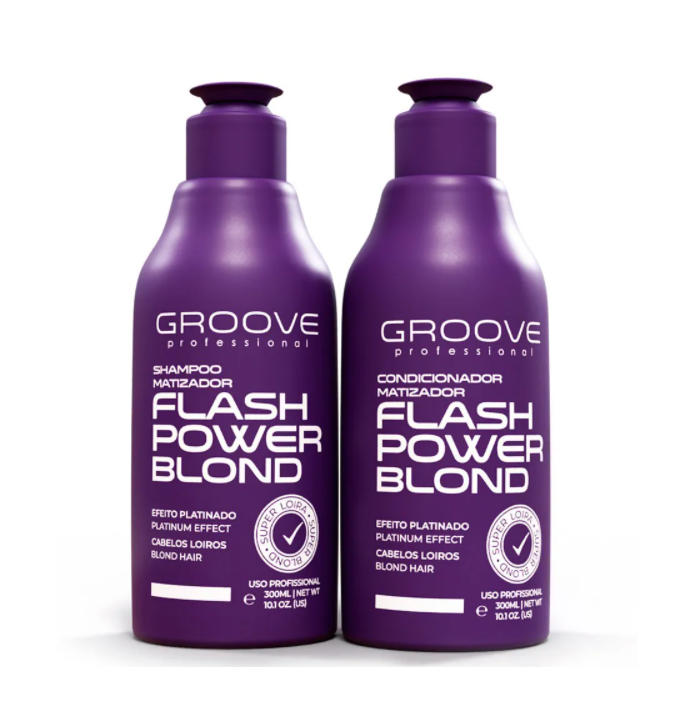 Groove Home Care Flash Power Blond Platinum Tinting Moisturizing Treatment Kit 2x300 - Groove