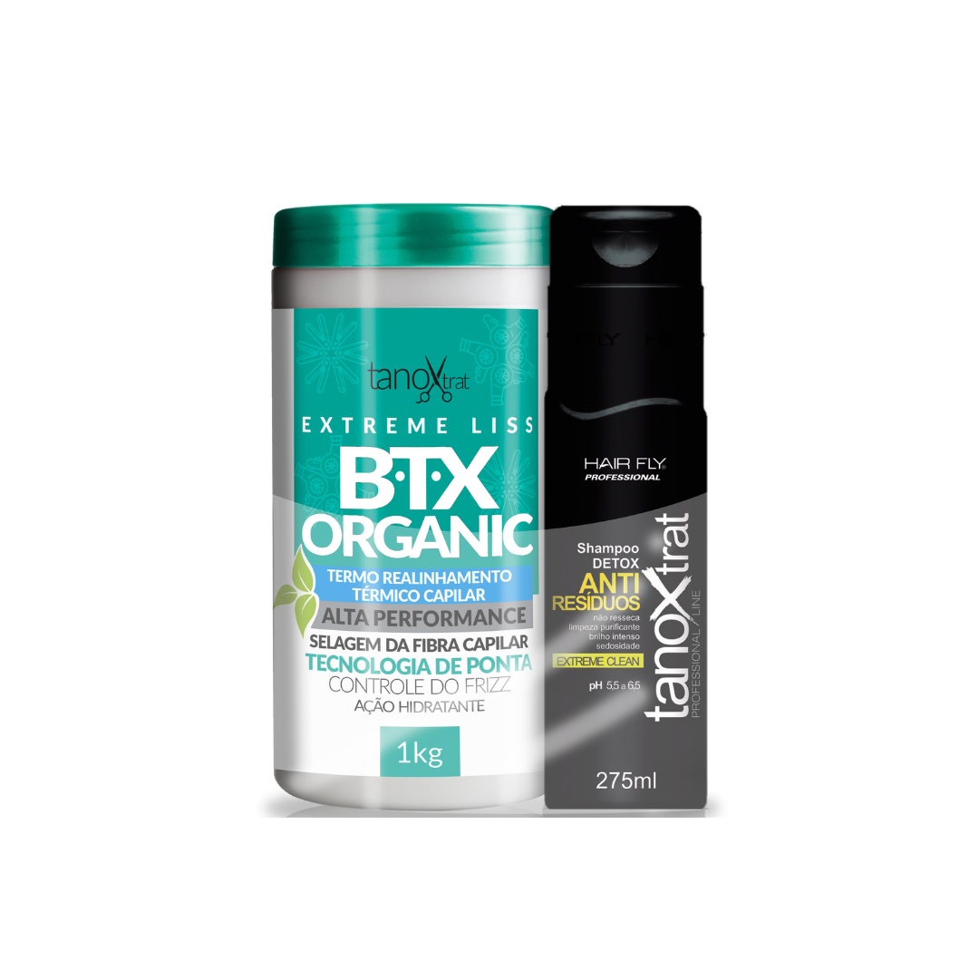 Hair Fly Hair Capillary Realignment Hair Fly Organic Btx Kit + Anti Residue Shampoo