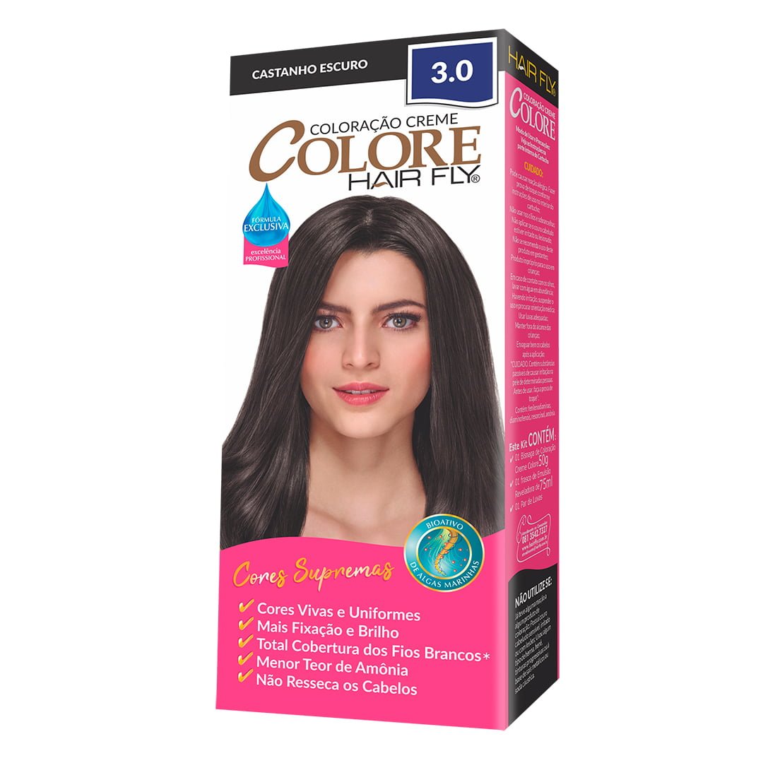 Hair Fly Hair Coloring Hair Fly Coloring Color Color 3.0 - Dark Brown 125g