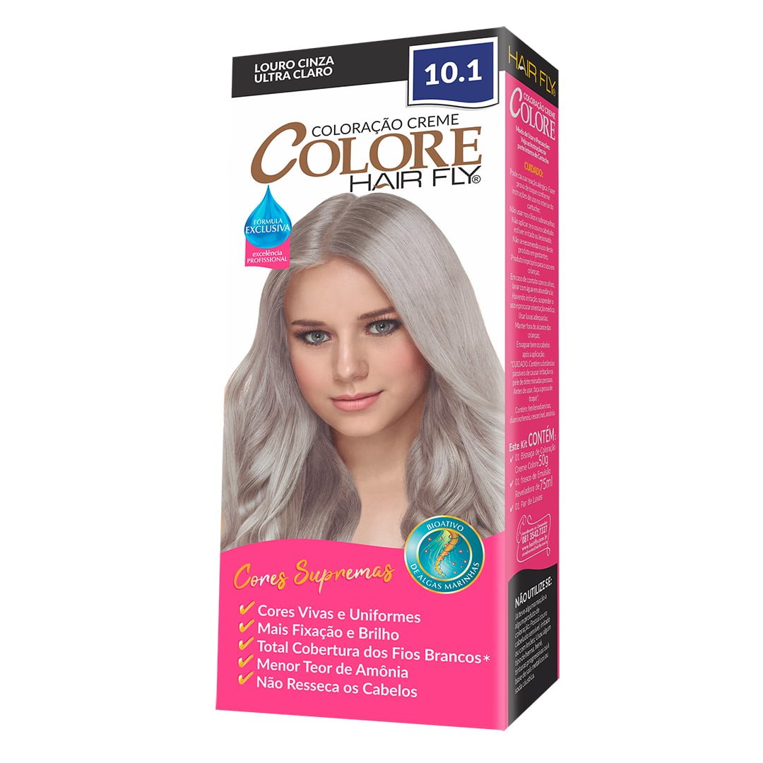 Hair Fly Hair Coloring Hair Fly Coloring Cream Colors 10.1 - Blonde Gray Ultra Clear 125g