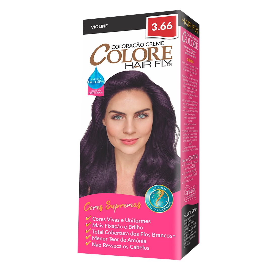 Hair Fly Hair Coloring Hair Fly Coloring Cream Colors 3.66 - Violine 125g