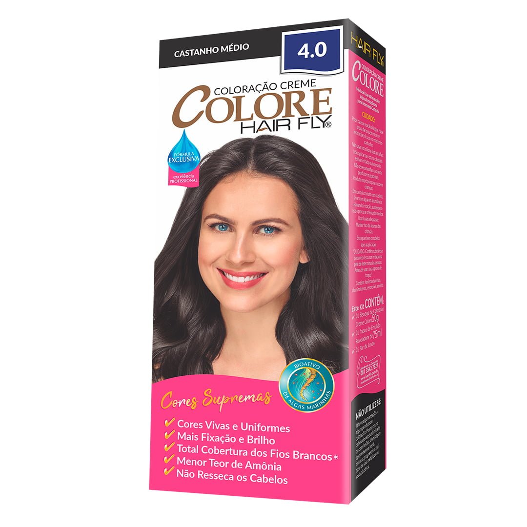 Hair Fly Hair Coloring Hair Fly Coloring Cream Colors 4.0 - Medium Brown 125g