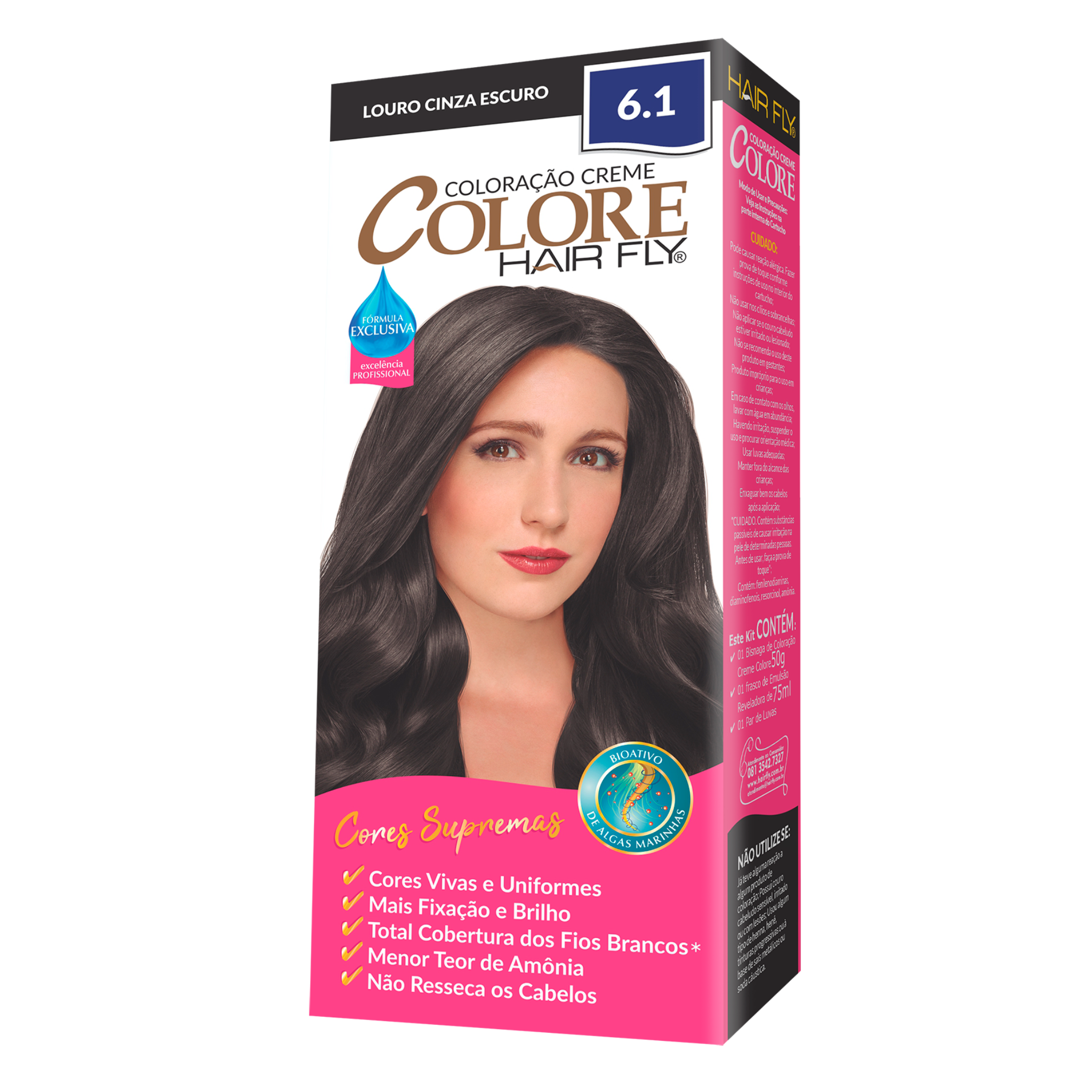 Hair Fly Hair Coloring Hair Fly Coloring Cream Colors 6.1 - Dark Gray Blonde 125g