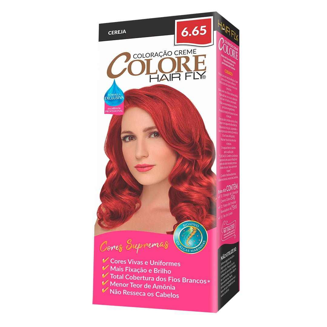 Hair Fly Hair Coloring Hair Fly Coloring Cream Colors 6.65 - Cherry 125g