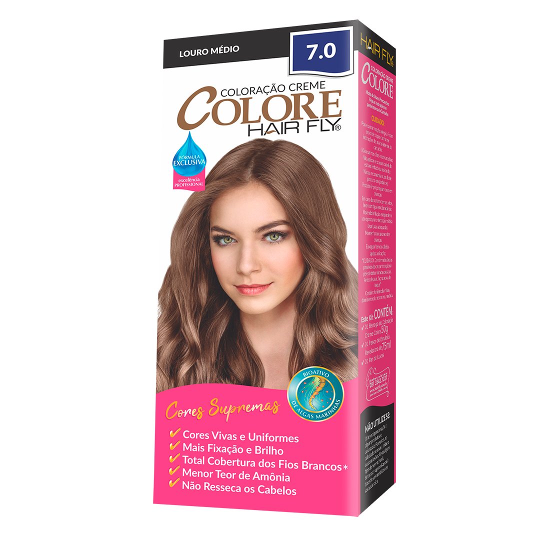 Hair Fly Hair Coloring Hair Fly Coloring Cream Colors 7.0 - Medium Blonde 125g