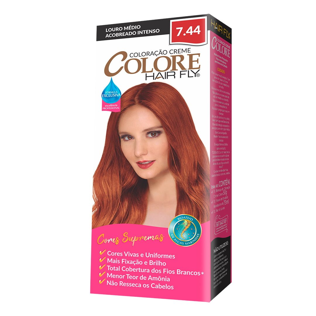 Hair Fly Hair Coloring Hair Fly Coloring Cream Colors 7.44 - Medium Blonde Intense Coiled 125g