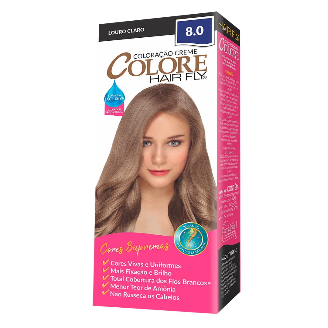 Hair Fly Hair Coloring Hair Fly Coloring Cream Colors 8.0 - Clear Blonde 125g