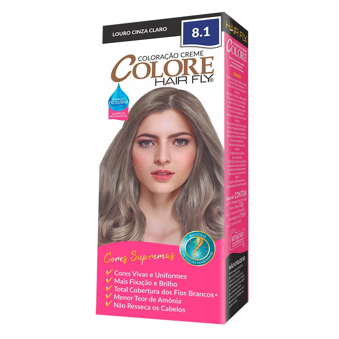 Hair Fly Hair Coloring Hair Fly Coloring Cream Colors 8.1 - Light Gray 125g