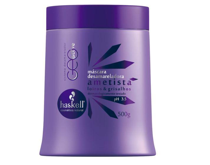 Haskell Hair Mask Blond Gray Hair Smoothness Silky Touch Treatment Amethyst Mask 500g - Haskell