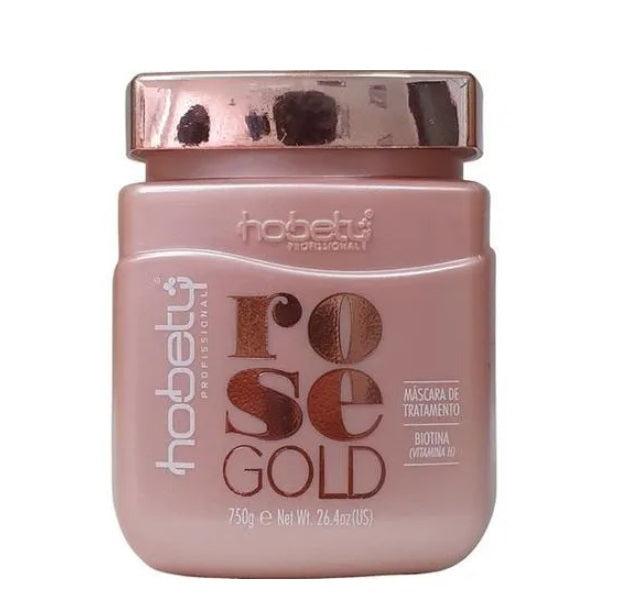 Hobety Hair Care Rose Gold Mask Brittle Hair Growth Strenghtening Hydration Treatment 750g - Hobety
