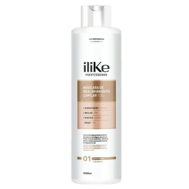 iLike Hair Straighteners Progressive Brush Hair Anti Frizz Softness Brightness Realignment Mask 1L - iLike