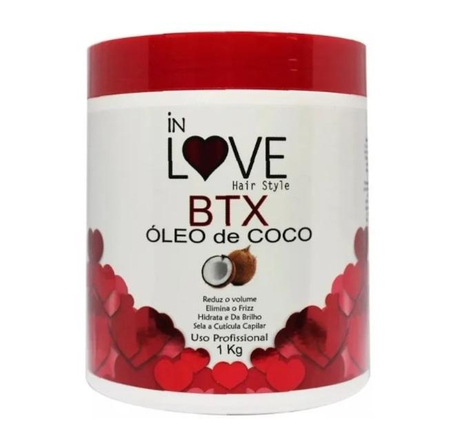 In Love Brazilian Keratin Treatment Coconut BTX Anti Frizz Cuticle Sealing Volume Reducer Hair Cream 1Kg - In Love