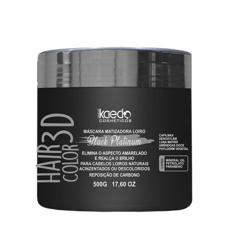 Kaedo Hair Mask Hair Color 3D Black Platinum Blond Tinting Carbon Replenisher Mask 500g - Kaedo