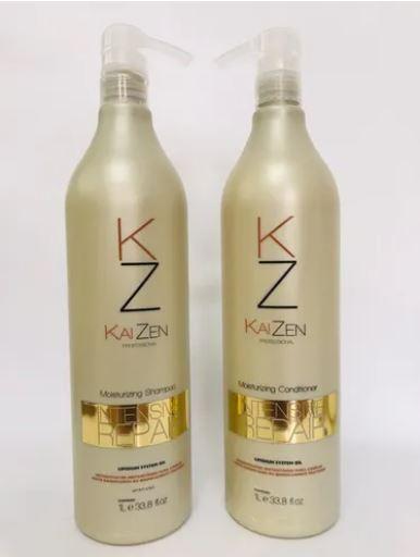 Kaizen Brazilian Keratin Treatment Intensive Repair Moisturizing Lipidium System Nourishing Kit 2x1L - Kaizen