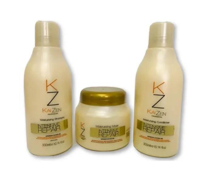 Kaizen Brazilian Keratin Treatment Intensive Repair Moisturizing Lipidium System Nourishing Kit 3 Prod. - Kaizen