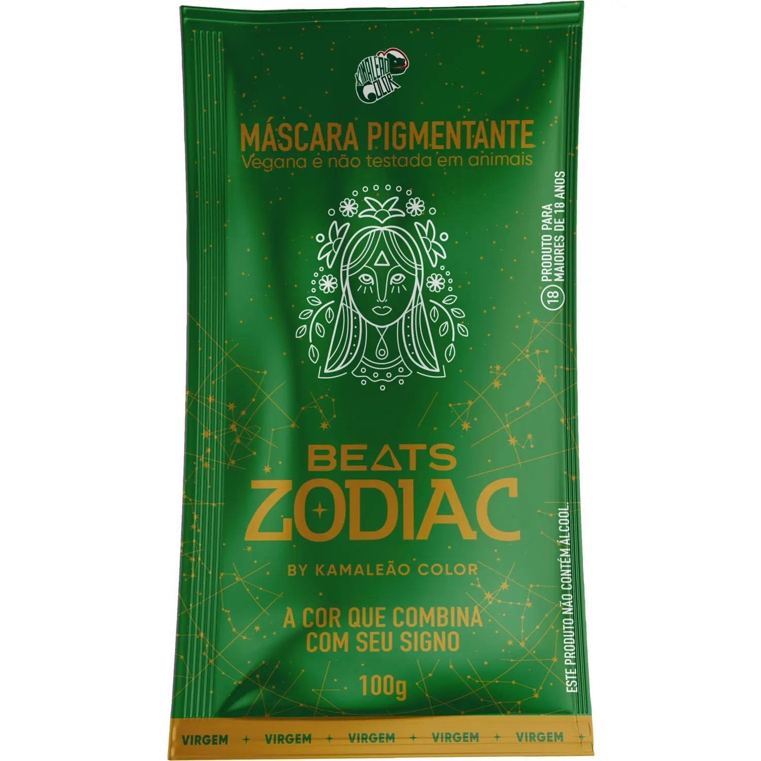 Kamaleão Color Hair Color Kamaleão Color Virgem Beats Zodiac Pigment Mask 100g / 3.52 fl oz