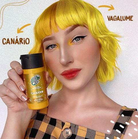 Kamaleão Color Home Care Brazilian Vagalume Neon Yellow Tint Pigment Vegan Mask 150ml - Kamaleão Color
