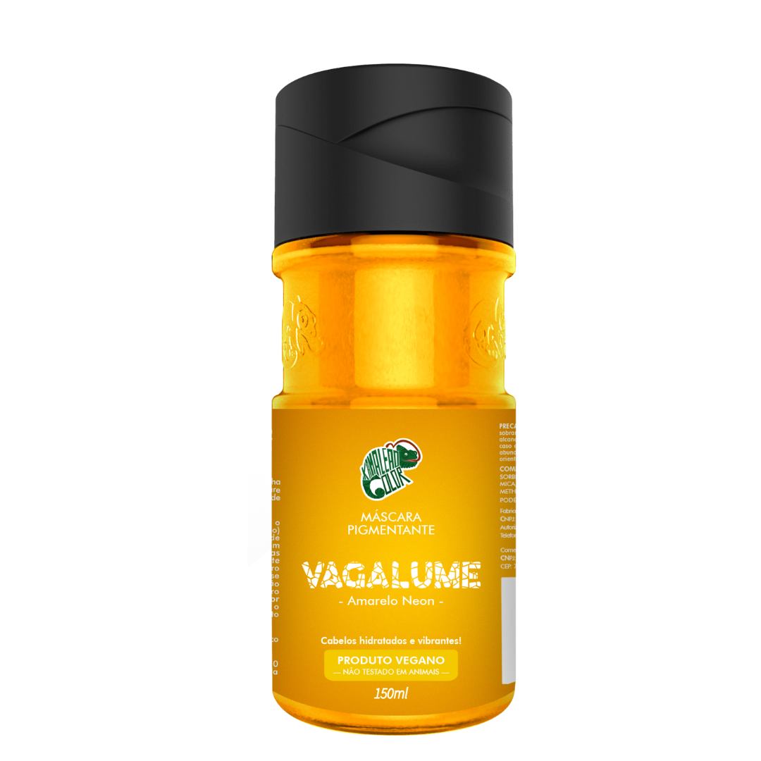 Kamaleão Color Home Care Brazilian Vagalume Neon Yellow Tint Pigment Vegan Mask 150ml - Kamaleão Color