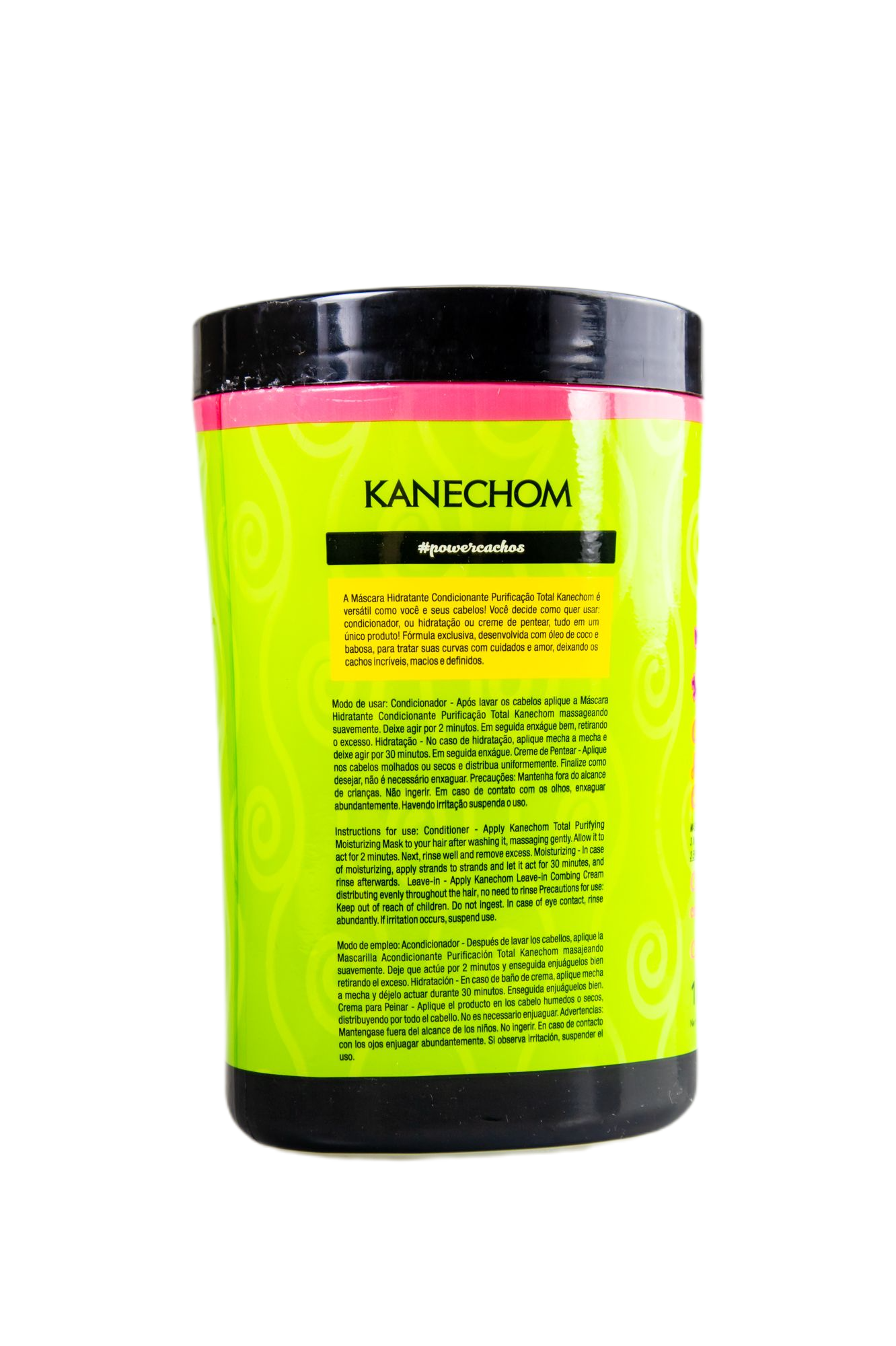 Kanechom Hair Mask Vegan Power Cachos 3 in 1 Conditioner Combing Curly Hydration 1Kg - Kanechom