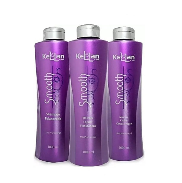 Kellan Hair Straighteners Smooth Hair Tinting Progressive Brush Straightening Smoothing Kit 3x1L - Kellan