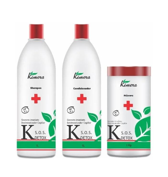 Kimera Brazilian Keratin Treatment SOS Detox Damaged Hair Post Chemistry Instant Treatment Kit 3x1 - Kimera