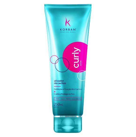 Korban Brazilian Keratin Treatment Curly Fixation Definition Activator Styling Finisher Keratin Gel 250ml - Korban