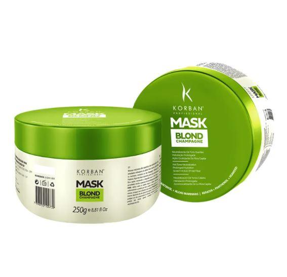 Korban Hair Mask Ultra Repairing Blond Champagne Tinting Neutralizing Keratin Mask 250g - Korban